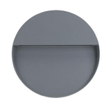 LED Wall Light Exterior Surface Mount Round 9W 240V in Silver or Dark Grey Zeke Domus Lighting | Alpha Lighting & Electrics