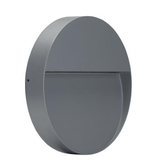LED Wall Light Exterior Surface Mount Round 9W 240V in Silver or Dark Grey Zeke Domus Lighting | Alpha Lighting & Electrics