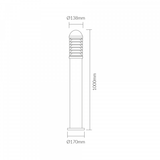 Vibe Lighting Black Body Outdoor Commercial Bollard Light IP65