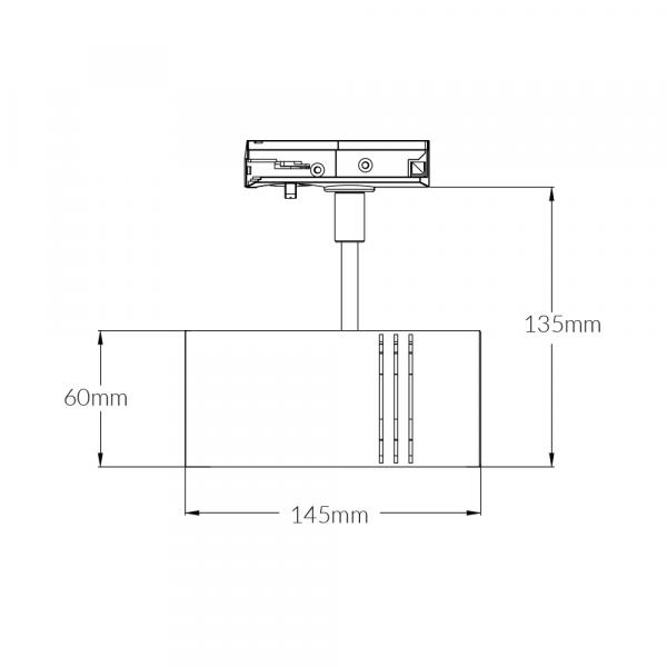 Vibe Lighting 13W Elegant 115 Single Circuit LED Track Light 4000K CRI80 - Black
