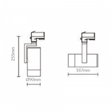 Vibe Lighting 20W Elegant 125 Single Circuit LED Track Light 4000K CRI80 - White