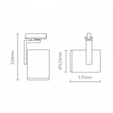 Vibe Lighting 38W Elegant 420 Three Circuit LED Track Light 4000K CRI90 - White