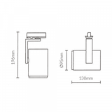 Vibe Lighting 25W Elegant 450 Three Circuit LED Track Light 3000K CRI80 - White