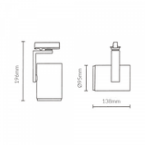 Vibe Lighting 25W Elegant 450 Three Circuit LED Track Light 4000K CRI80 - White