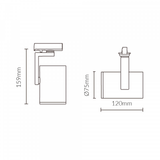 Vibe Lighting 13W Elegant 470 Three Circuit LED Track Light 3000K CRI80 - White