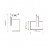 Vibe Lighting 13W Elegant 470 Three Circuit LED Track Light 4000K CRI80 - Black