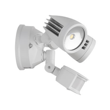 Domus Lighting MURO-30S Twin Head 30W LED Spotlight with Sensor - TRIO Tricolour | Alpha Lighting & Electrics