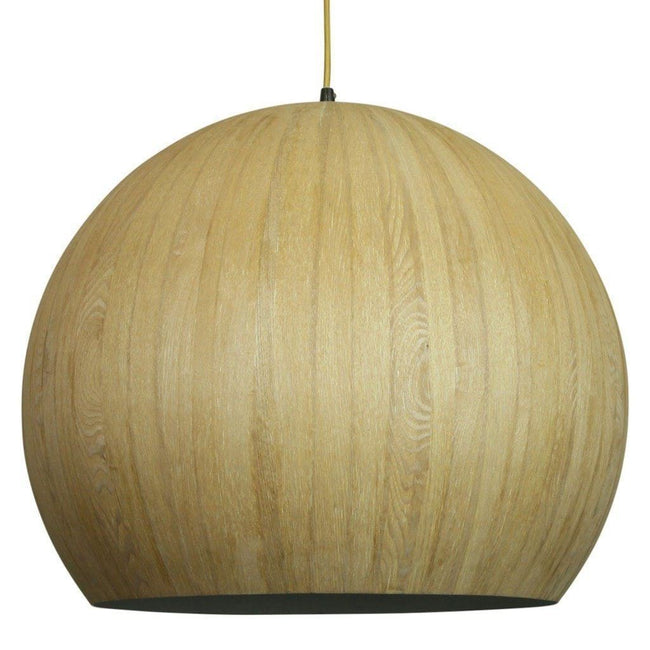 Timber Pendant Cacia Pendant Wood Veneer 2 Metal 42cm She Lights | Alpha Lighting & Electrics