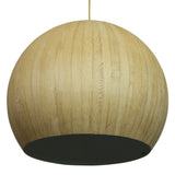 Timber Pendant Cacia Pendant Wood Veneer 2 Metal 42cm She Lights | Alpha Lighting & Electrics