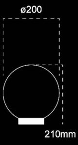 Post Bollard Top Light Opal or Smoke Sphere E27 in 20cm 25cm 30cm 40cm Domus Lighting | Alpha Lighting & Electrics