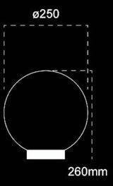 Post Bollard Top Light Opal or Smoke Sphere E27 in 20cm 25cm 30cm 40cm Domus Lighting | Alpha Lighting & Electrics