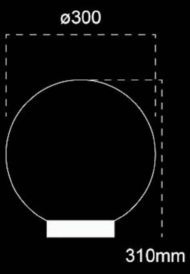 Post Bollard Top Light Opal or Smoke Sphere E27 in 20cm 25cm 30cm 40cm Domus Lighting | Alpha Lighting & Electrics