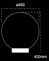 Post Bollard Top Light Opal or Smoke Sphere E27 in 20cm 25cm 30cm 40cm Domus Lighting | Alpha Lighting & Electrics