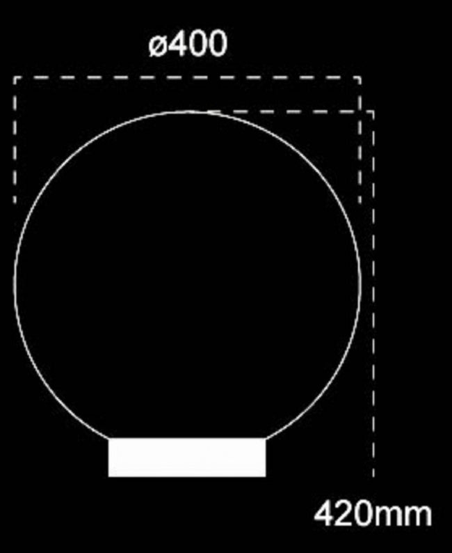 Post Bollard Top Light Opal or Smoke Sphere E27 in 20cm 25cm 30cm 40cm Domus Lighting | Alpha Lighting & Electrics