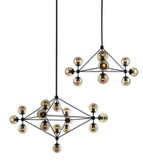 Roll & Hill Jason Miller Modo Chandelier Light Black in 172cm - Alpha Lighting & Electrics