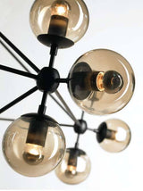 Roll & Hill Jason Miller Modo Chandelier Light Black in 172cm - Alpha Lighting & Electrics
