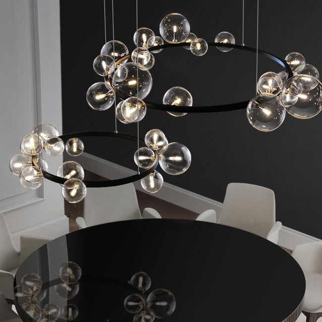 Orb Contemporary Halo Chandelier