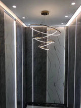 Halo-5 Titanium Gold 5 ring pendant