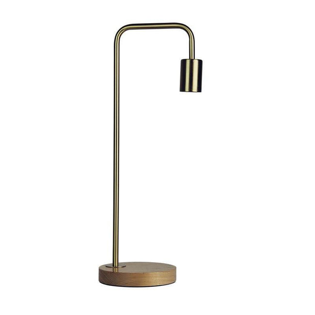 Table Lamp Brass Black Copper or White E27 in 50cm Lane Oriel Lighting - Alpha Lighting & Electrics