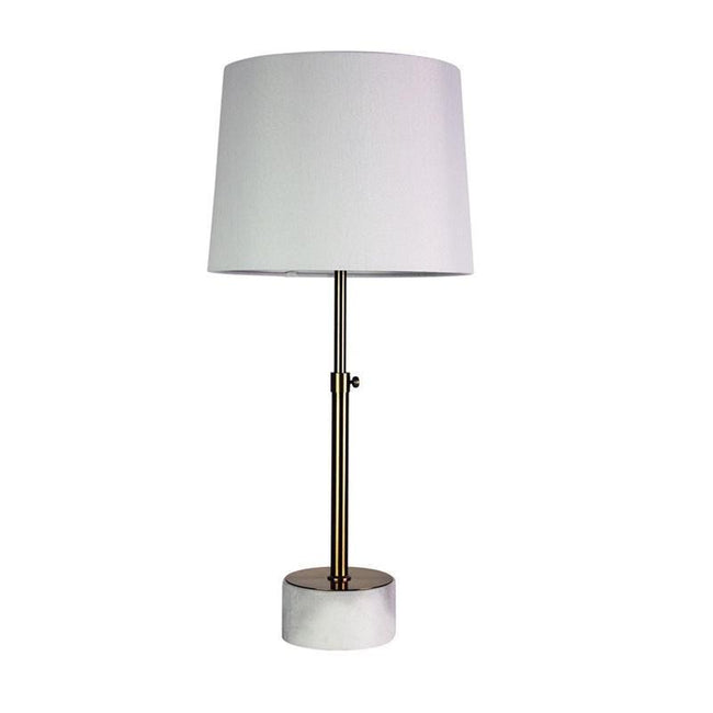 Table Lamp Antique Brass and Marble E27 in 69cm Umbria Oriel Lighting - Alpha Lighting & Electrics