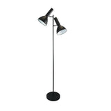 Floor Lamp Twin Head Adjustable in Black or Chrome 150cm Vespa Oriel Lighting | Alpha Lighting & Electrics