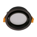 DECO-TILT Round 13W Dimmable LED Tilt Downlight - Black Frame