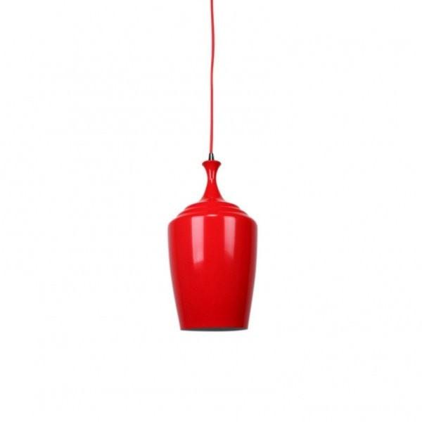 Eva Tall Pendant in Flame Red Metal 36cm She Lights - Alpha Lighting & Electrics