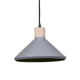 Bengt Pendant Wood Veneer Grey 28cm She Lights | Alpha Lighting & Electrics