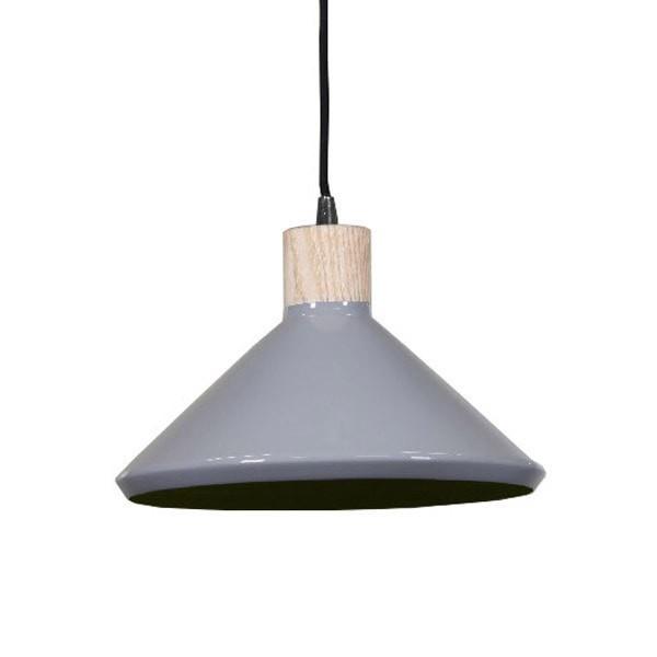 Bengt Pendant Wood Veneer Grey 28cm She Lights | Alpha Lighting & Electrics