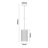 CLA Lighting Modello Embossed Metal Pendant