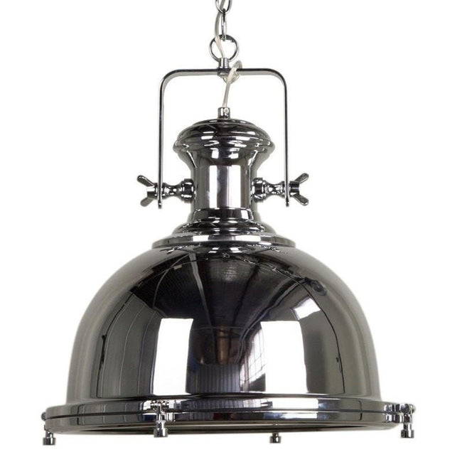 Gaia Industrial Pendant Metal 40cm She Lights | Alpha Lighting & Electrics