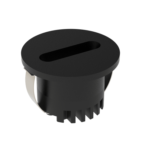 Domus Lighting Aura 240V Round Steplight Black