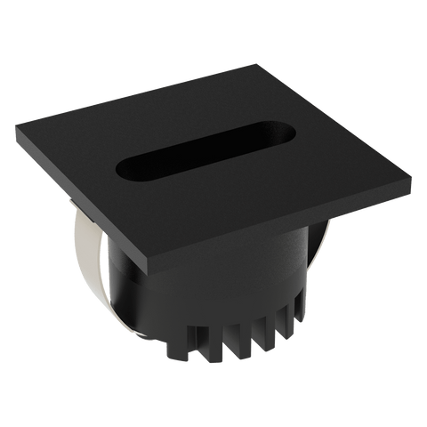 Domus Lighting Aura 240V Square Steplight Black
