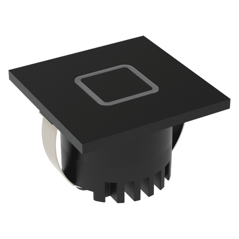 Domus Lighting Aura 240V Square Steplight Black
