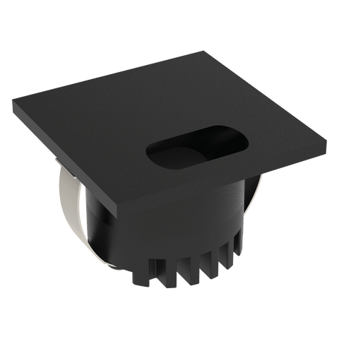 Domus Lighting Aura 24V Square Steplight Black