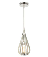 CLA Lighting Bonito Single Light Timber Pendant Winter Moss