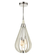 CLA Lighting Bonito 3 Light Timber Pendant Winter Moss