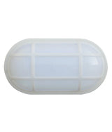 CLA Lighting LED Bulkhead 20W Oval Light with Cage White (3000K)