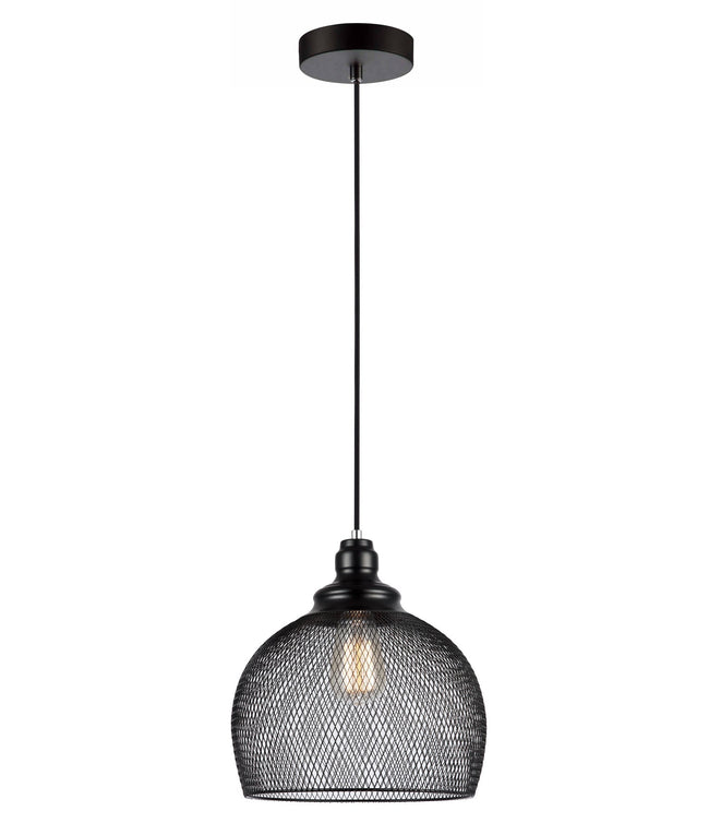 CLA Lighting Cheveux 4 Black Mesh Large Wine Glass Pendant