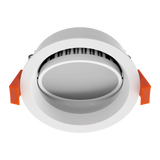 Domus Lighting DECO-TILT Round 13W Dimmable LED Tilt Downlight White Frame
