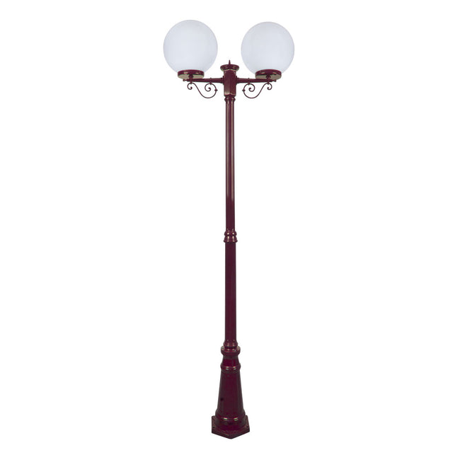 Domus Lighting Siena 2 Light Postlight 2.4m 300mm Opal