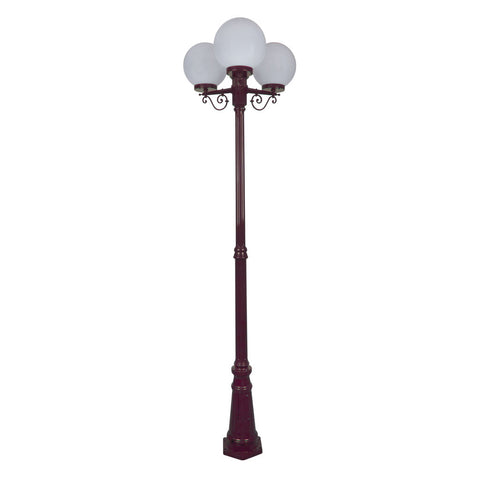 Domus Lighting Siena 3 Light Postlight 2.35m 250mm Opal