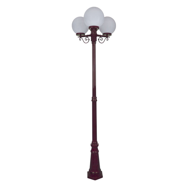 Domus Lighting Siena 3 Light Postlight 2.35m 250mm Opal