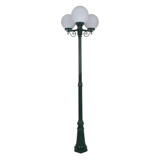 Domus Lighting Siena 3 Light Postlight 2.35m 250mm Opal