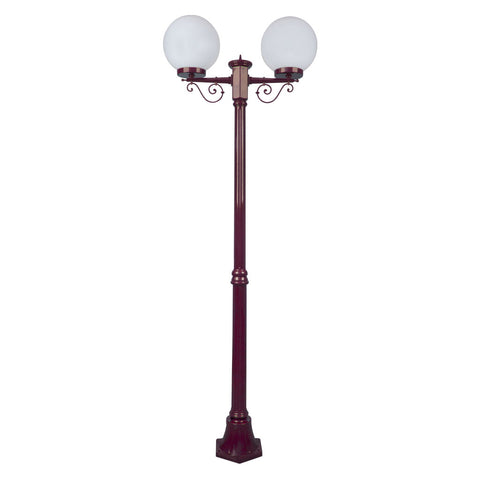 Domus Lighting Siena 2 Light Postlight 2m 250mm Opal