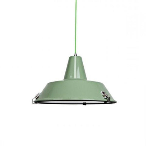 Industrial Funnel Pendant Light Green