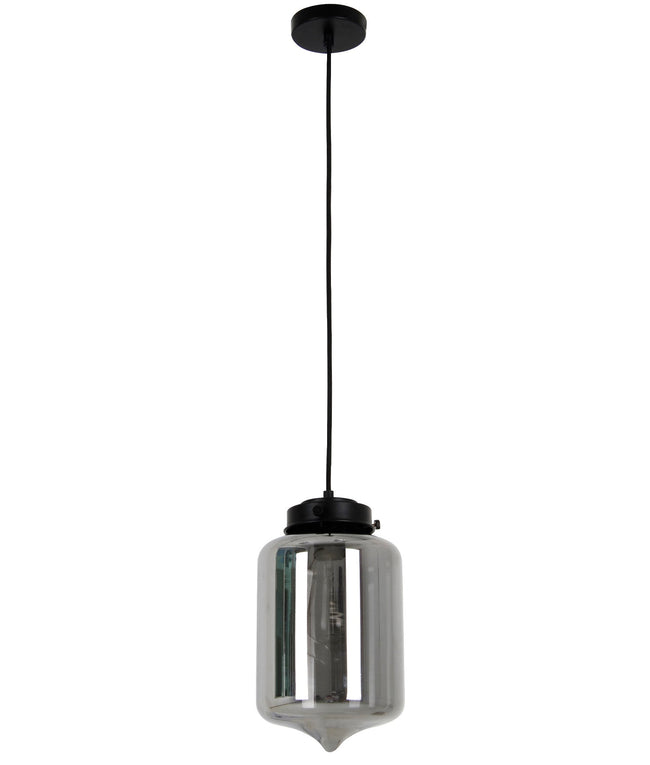 CLA Lighting Mason Tipped Oblong Pendant Smoked Glass
