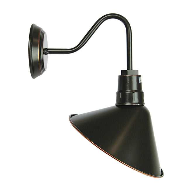 Wall Light E27 in Rubbed Bronze 32cm Derwent Oriel Lighting