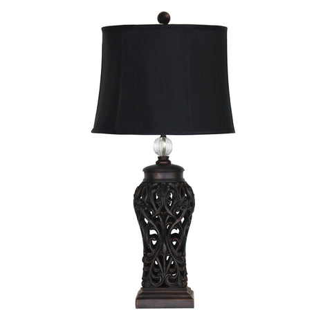 Table Lamp Black E27 71cm Dorne Oriel Lighting