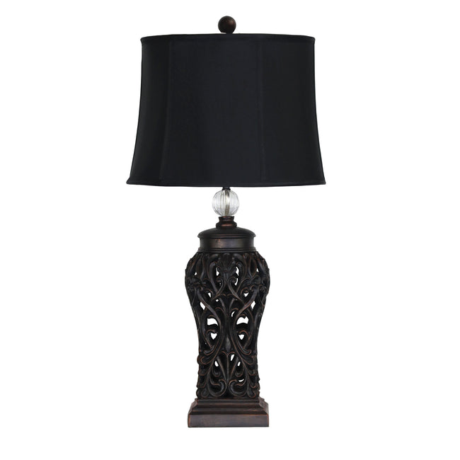 Table Lamp Black E27 71cm Dorne Oriel Lighting